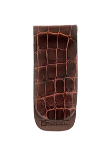 Brown Genuine Alligator Magnetic Money Clip | Trafalgar Belt Collection 2019 | Sams Talioring