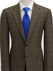 Hickey Freeman Brown Olive Check Sportcoat 085-501050 - Sportcoats | Sam's Tailoring Fine Men's Clothing