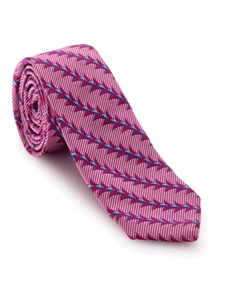 Fuchsia And Blue Floral Stripe Connoissuer Estate Tie | Robert Talbott Fall 2016 Collection  | Sam's Tailoring