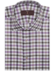 Purple, Black & Brown Check Estate Classic Dress Shirt | Robert Talbott Fall 2016 Collection  | Sam's Tailoring