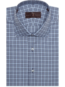 Sky & Navy Plaid Estate Sutter Classic Dress Shirt | Robert Talbott Fall 2016 Collection  | Sam's Tailoring