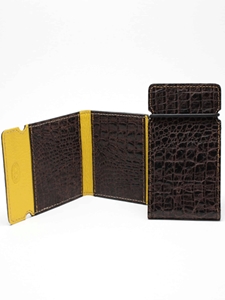 Brown Embossed Alligator Calfskin Cash Cover |  Torino leather fall 2016 | Sam's Tailoring