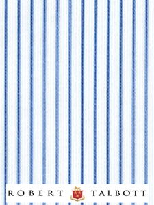 Sky, Blue & White Spreme Satin Stripe Custom Shirt | Robert Talbott Custom Shirts  | Sam's Tailoring