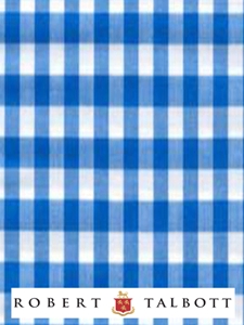 Blue & White Wide Check Custom Shirt | Robert Talbott Custom Shirts  | Sam's Tailoring