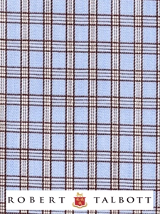 Cielo, White & Brown Fine Check Custom Shirt | Robert Talbott Custom Shirts  | Sam's Tailoring