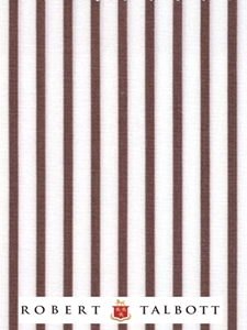 Brown and White Stripe Custom Shirt | Robert Talbott Custom Shirts  | Sam's Tailoring