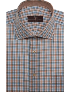 Orange, Green, and Blue Plaid Estate Dress Shirt | Robert Talbott Spring 2017 Estate Shirts | Sam's Tailoring