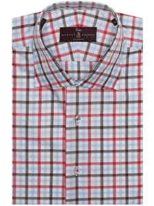 Red, Bronw & Blue Check Estate Dress Shirt | Robert Talbott Spring 2017 Estate Shirts | Sam's Tailoring