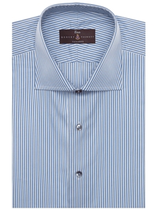 Blue and White Stripe Sutter Tailored Fit Dress Shirt | Robert Talbott Spring 2017 Estate Shirts | Sam's Tailoring