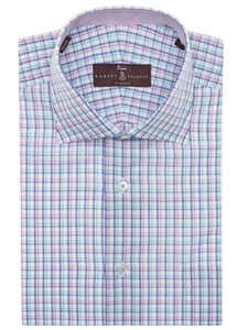 Blue, Pink, Teal and White Check Estate Dress Shirt | Robert Talbott Spring 2017 Estate Shirts | Sam's Tailoring