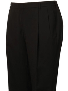 Black H-Tech Pleated Classic Atticus Fit Suit Separate Pant  | HardWick Pants Collection | Sams Tailoring