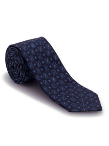 Navy with Blue Medallions Symmetry Best of Class Tie | Robert Talbott Spring 2017 Collection | Sam's Tailoring