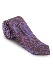 Brown, Pink and Sky Paisley Heritage Best of Class Tie | Robert Talbott Spring 2017 Collection | Sam's Tailoring