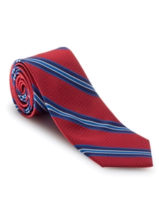 Red and Blue Stripe Heritage Best of Class Tie | Robert Talbott Spring 2017 Collection | Sam's Tailoring