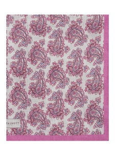 Pink and White Paisley 13" Pocket Square | Robert Talbott Spring 2017 Collection  | Sam's Tailoring