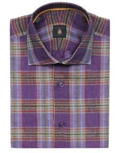 Purple, Orange and Yellow Plaid Crespi III Tailored Sport Shirt| Robert Talbott Spring 2017 Collection  | Sam's Tailoring