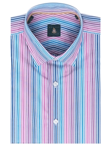 Pink, Turquoise and Blue Stripe Crespi III Tailored Sport Shirt | Robert Talbott Spring 2017 Collection  | Sam's Tailoring