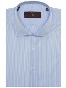 Blue and White Bengal Stripe Estate Sutter Tailored Dress Shirt | Robert Talbott Spring 2017 Collection | Sam's Tailoring