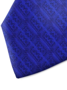 Blue Patterned Silk Tie | Italo Ferretti Spring Summer Collection | Sam's Tailoring