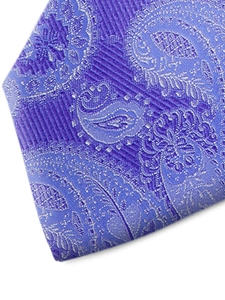 Sky Blue Paisley Silk Tie | Italo Ferretti Spring Summer Collection | Sam's Tailoring