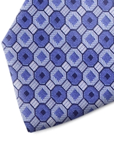 Sky and Blue Patterned Silk Tie | Italo Ferretti Spring Summer Collection | Sam's Tailoring