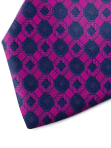 Blue and Violet Patterned Silk Tie | Italo Ferretti Spring Summer Collection | Sam's Tailoring