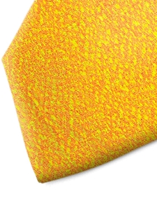 Orange With Yellow Patterned Silk Tie | Italo Ferretti Spring Summer Collection | Sam's Tailoring