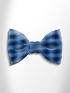 Sky and Black Polka Dot Silk Bow Tie | Italo Ferretti Spring Summer Collection | Sam's Tailoring