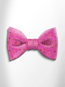 Pink and Fuchsia Floral Patterned Silk Bow Tie | Italo Ferretti Spring Summer Collection | Sam's Tailoring