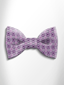 Blue and Lilac Patterned Silk Bow Tie | Italo Ferretti Spring Summer Collection | Sam's Tailoring