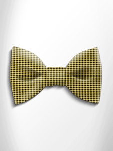 Yellow and Black Polka Dot Silk Bow Tie | Italo Ferretti Spring Summer Collection | Sam's Tailoring