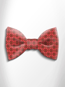 Orange and Red Patterned Silk Bow Tie | Italo Ferretti Spring Summer Collection | Sam's Tailoring