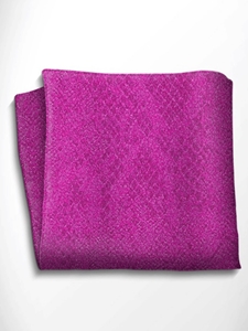 Fuchsia Patterned Silk Pocket Square | Italo Ferretti Spring Summer Collection | Sam's Tailoring