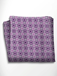 Blue and Lilac Patterned Silk Pocket Square | Italo Ferretti Spring Summer Collection | Sam's Tailoring