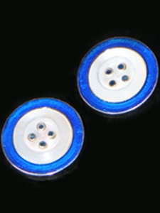 Blue New Button LC1251-01 - Robert Talbott Cufflinks | Sam's Tailoring Fine Men's Clothing