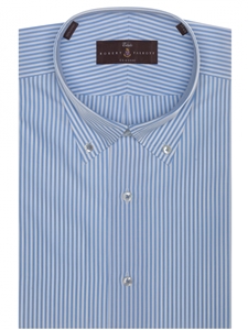 White and Sky Stripe Estate Sutter Classic Dress Shirt | Robert Talbott Spring 2017 Collection | Sam's Tailoring