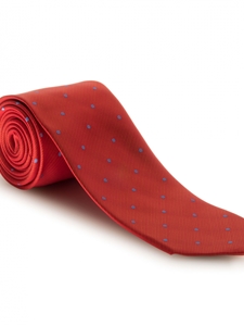 Red With Sky Dots Executive Best of Class Tie | Spring/Summer Collection | Sam's Tailoring Fine Men Clothing