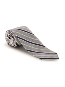Gray, Navy and White Heritage Best of Class Tie | Spring/Summer Collection | Sam's Tailoring Fine Men Clothing