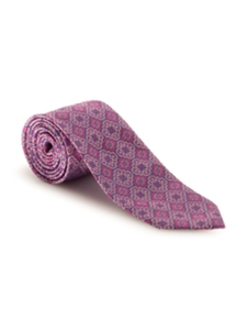 Pink, White and Teal Geometric Best of Class Tie | Spring/Summer Collection | Sam's Tailoring Fine Men Clothing