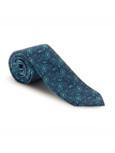 Navy, Turquoise and Yellow Venture Best of Class Tie | Spring/Summer Collection | Sam's Tailoring Fine Men Clothing