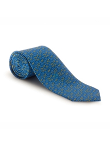 Teal and Yellow Carmel Print Best of Class Tie | Spring/Summer Collection | Sam's Tailoring Fine Men Clothing