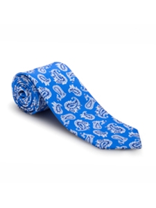 Blue, White and Navy Seasonal Print Best of Class Tie | Spring/Summer Collection | Sam's Tailoring Fine Men Clothing