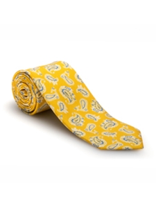 Yellow, Blue and White Seasonal Print Best of Class Tie | Spring/Summer Collection | Sam's Tailoring Fine Men Clothing