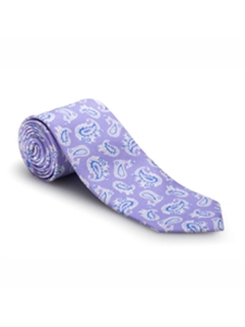 Lavender, Blue and White Seasonal Print Best of Class Tie | Spring/Summer Collection | Sam's Tailoring Fine Men Clothing