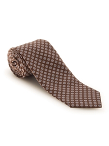 Brown and Sky Seasonal Print Best of Class Tie | Spring/Summer Collection | Sam's Tailoring Fine Men Clothing