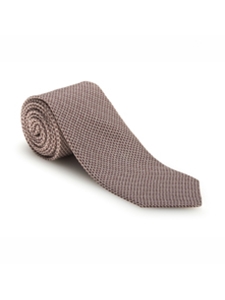 Brown & White Carmel Print Best of Class Tie | Spring/Summer Collection | Sam's Tailoring Fine Men Clothing