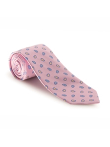 Pink With Blue and Yellow Heritage Best of Class Tie | Spring/Summer Collection | Sam's Tailoring Fine Men Clothing