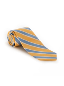 Yellow, Blue and White Stripe Heritage Best of Class Tie | Spring/Summer Collection | Sam's Tailoring Fine Men Clothing