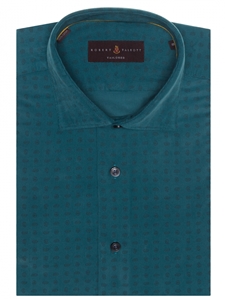 Teal WIth Tonal Pine Crespi IV Tailored Sport Shirt | Robert Talbott Fall 2017 Collection  | Sam's Tailoring