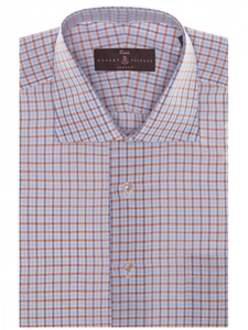 Orange and Blue Check Estate Classic Dress Shirt | Robert Talbott Dress Shirt Fall 2017 Collection | Sam's Tailoring Fine Men Clothing